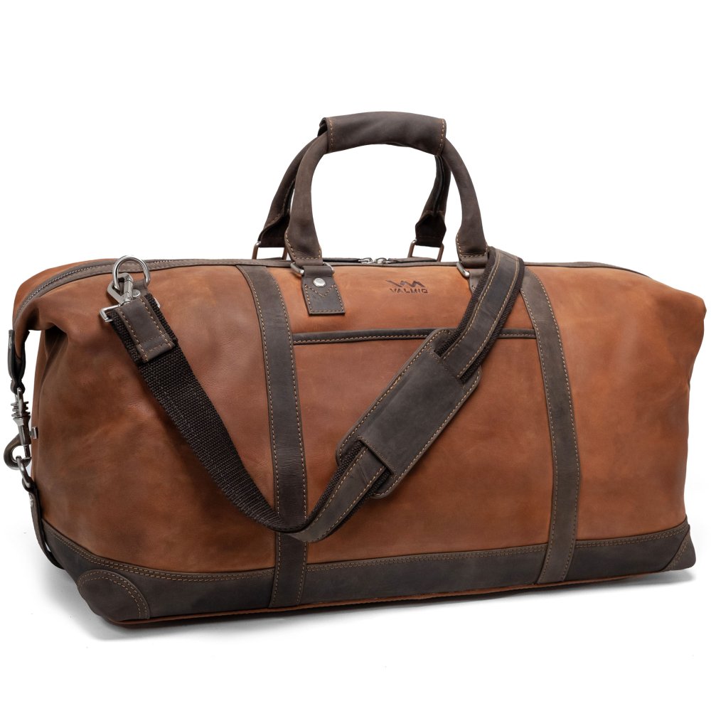 VALMIO Kožená cestovní taška Kamet Hnědá Objem
45L