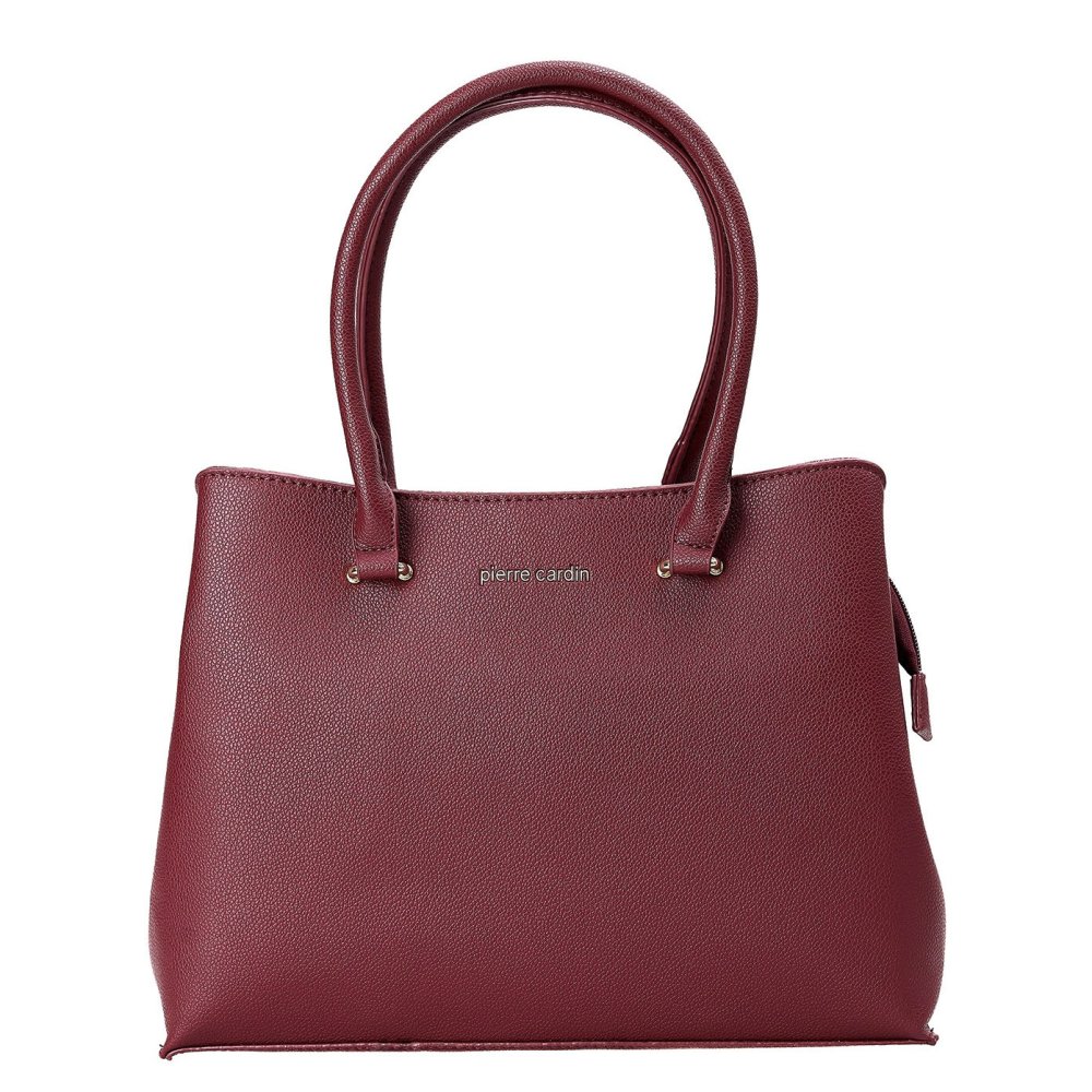 Pierre Cardin Kabelka z ekologické kůže 1245 Bordo Červená WX18-1245-Bordo