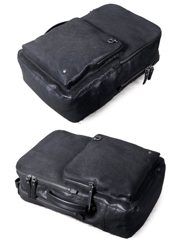 Rucsac din piele neagră Valmio Tavon