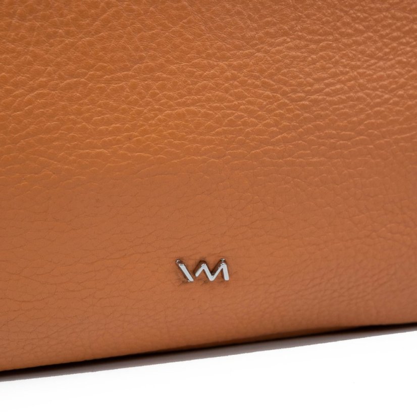 Geantă crossbody de damă din piele naturală Valmio Arina – portocalie