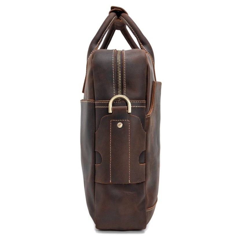 Barna bőr táska Valmio Rivon