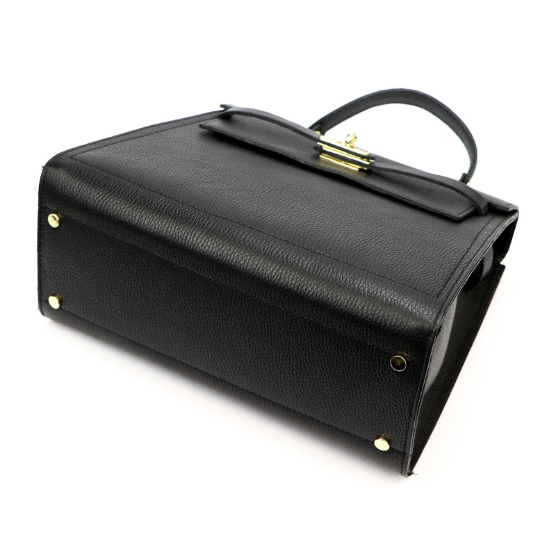 Kožená kabelka Luka 24-059 Čierna