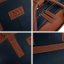 Modrá kožená taška na notebook Valmio Denton 2.0