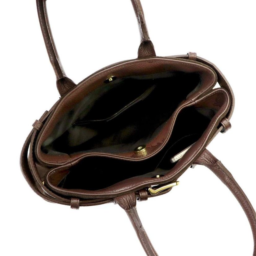 Kožená dámska kabelka LUKA 24-053 Hnedá