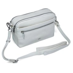 Dámska kožená crossbody kabelka Valmio Fide – biela