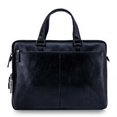 Geantă din piele naturală Valmio Gentry Black