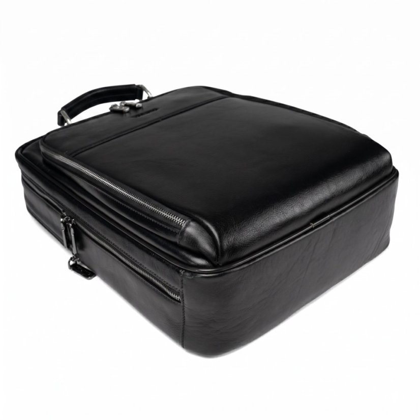 Rucsac bărbătesc din piele Valmio Ravenor - negru