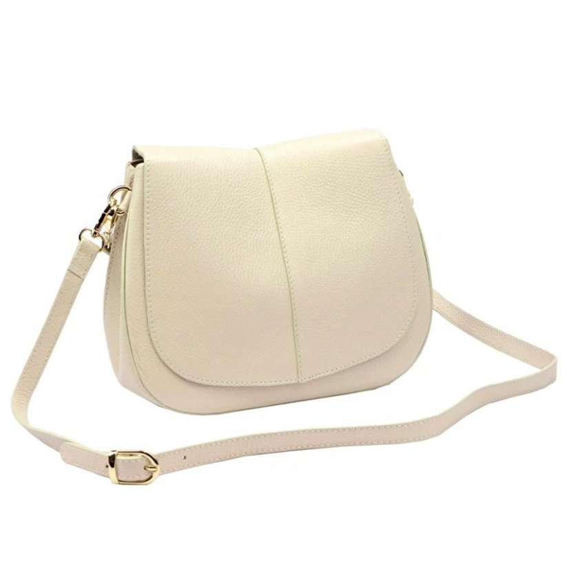 Kožená dámska kabelka LUKA 24-033 Béžová