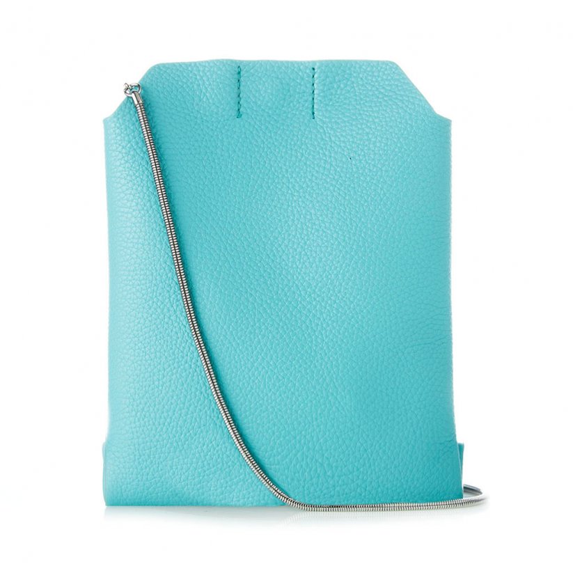 Malá kožená kabelka VIF Modern Modrá