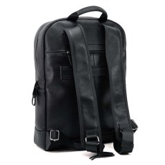 Rucsac negru din piele Valmio York