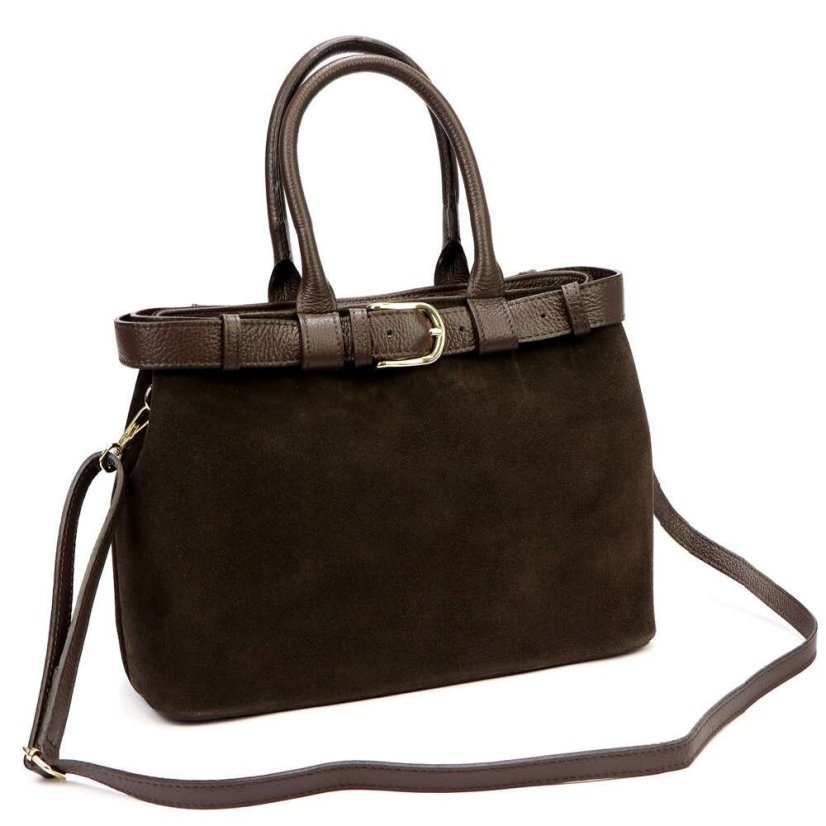 Kožená dámska kabelka LUKA 24-053 Hnedá