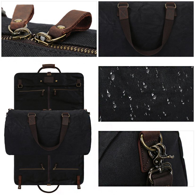 Geantă de voiaj neagră Carry Travel 2in1