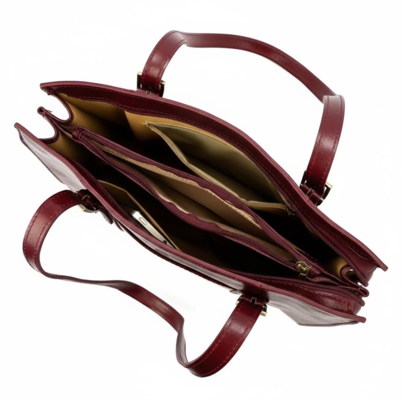 Kožená kabelka Florence 54 Bordo