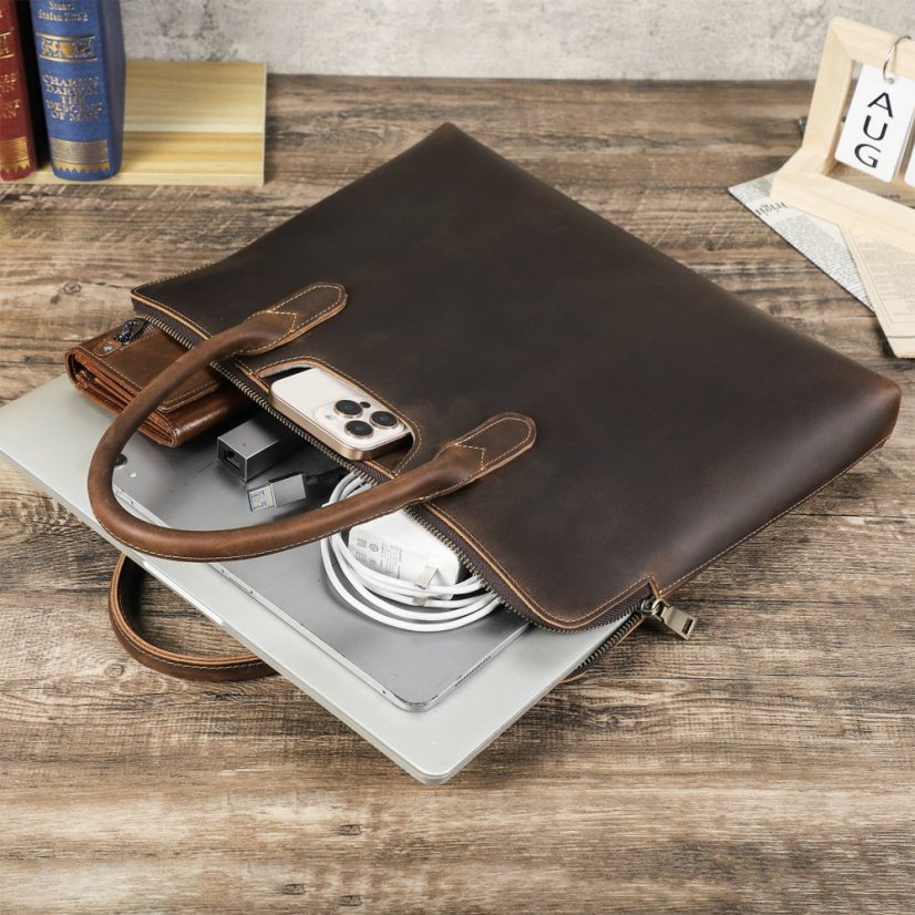 Elegantná kožená aktovka Ventura Slim
