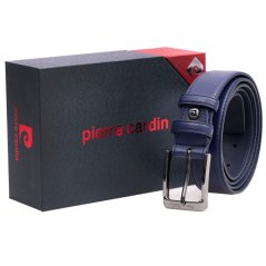 Pánský kožený opasek Pierre Cardin 2506 BLU