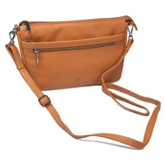 Dámska kožená crossbody kabelka Valmio Arina – oranžová