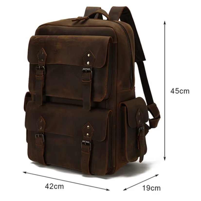 Rucsac din piele Valmio Ashen