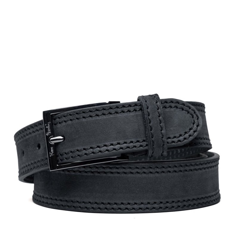 Pierre Cardin 203 Nero kožený opasok