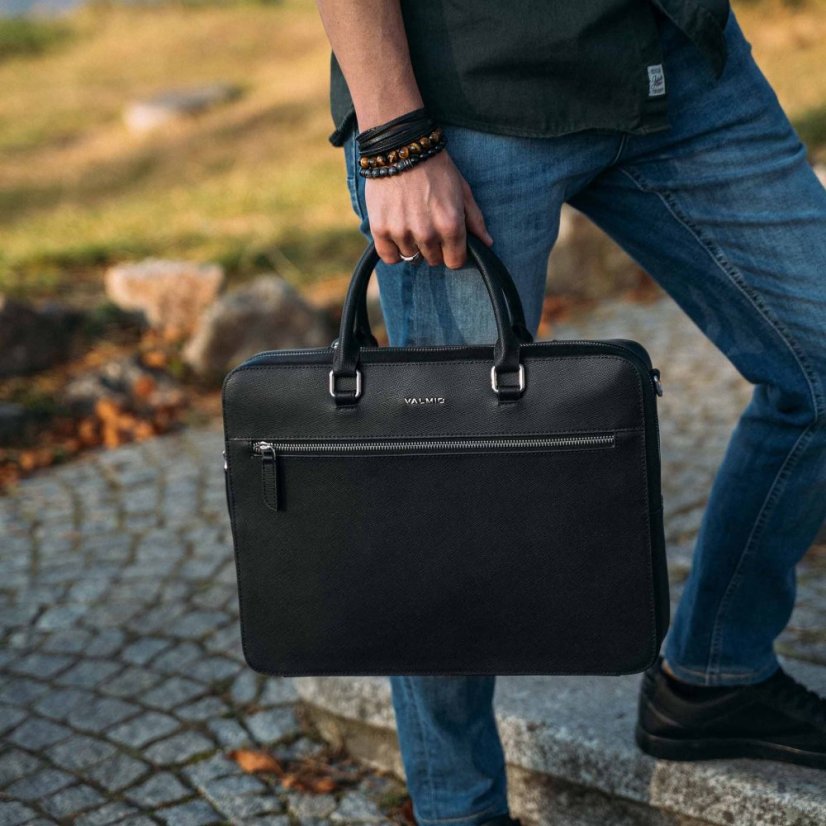 Pánská Taška z pravé kůže Valmio Kauri Black