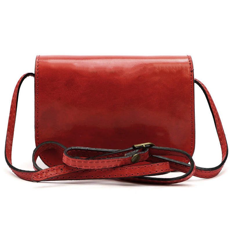 Dámska kožená kabelka FLORENCE 45 červená