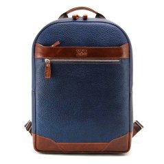 Rucsac albastru din piele Valmio York