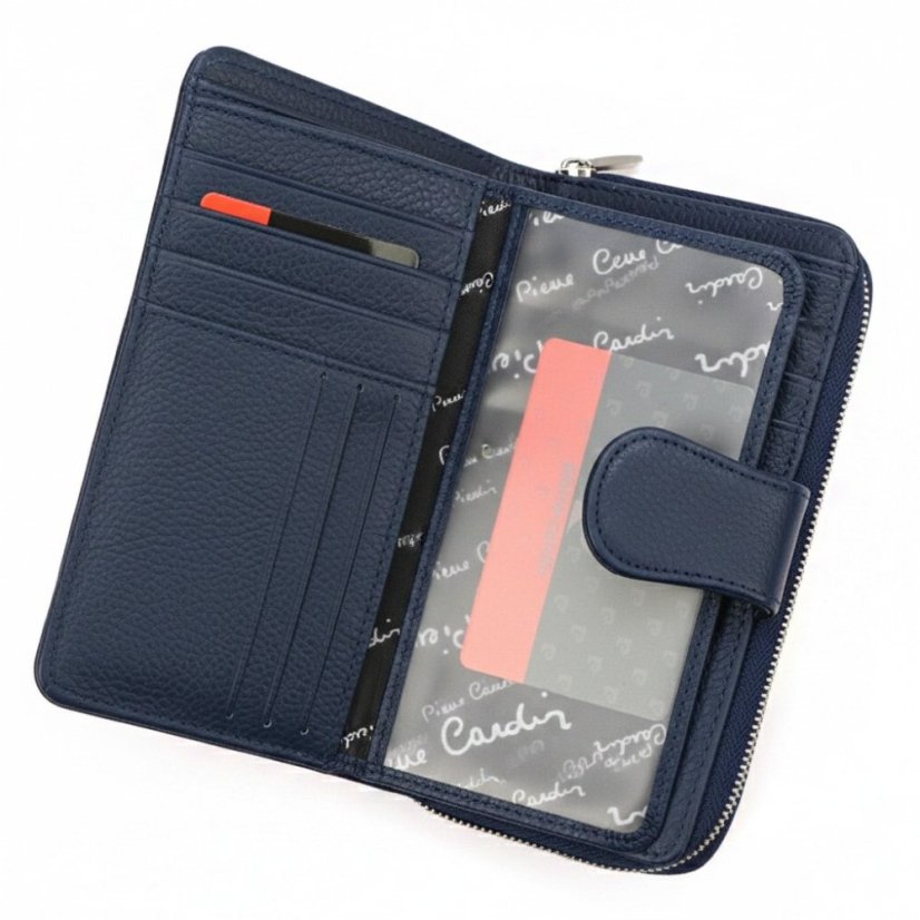 Modrá dámska peňaženka Pierre Cardin.