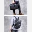 Rucsac din piele neagră Valmio Tavon