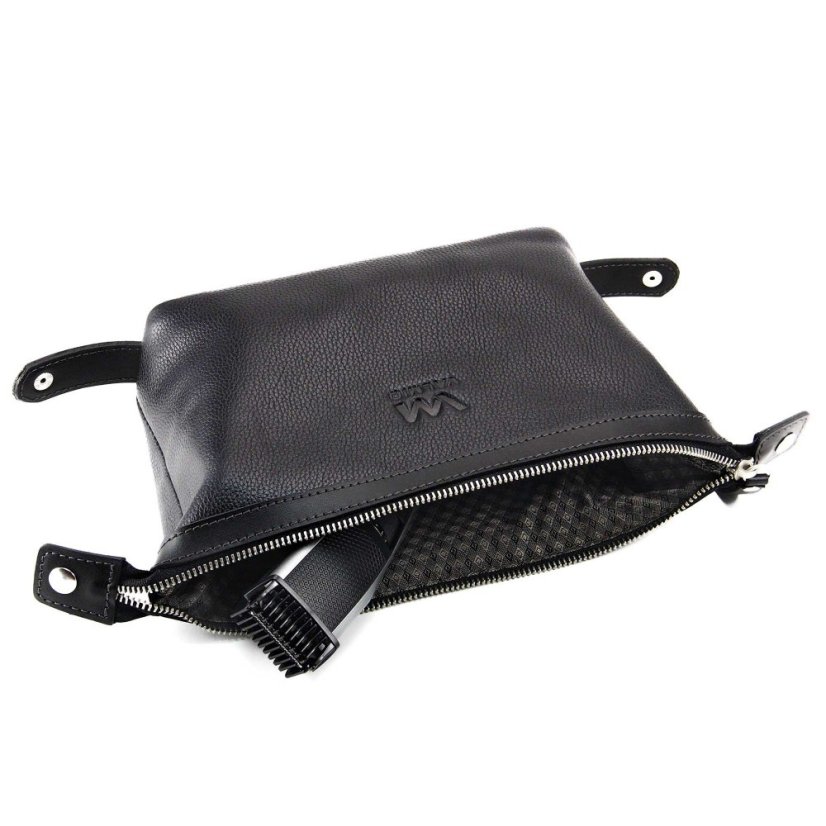 Geantă cosmetică din piele neagră Valmio Trip