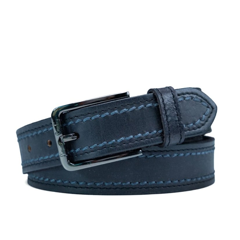 Pierre Cardin 612 bőr öv fekete