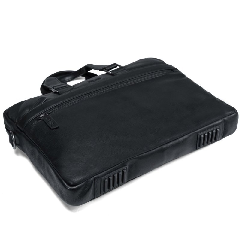 Valmio Neris bőr laptoptáska - fekete