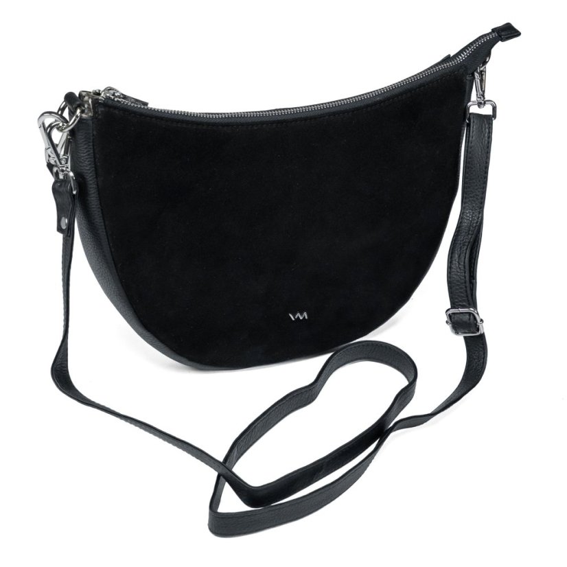 Dámská kožená crossbody kabelka Valmio Selena - černá