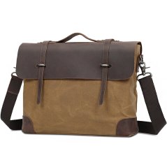 Servietă bărbătească din piele Valmio Weston – khaki nisipiu
