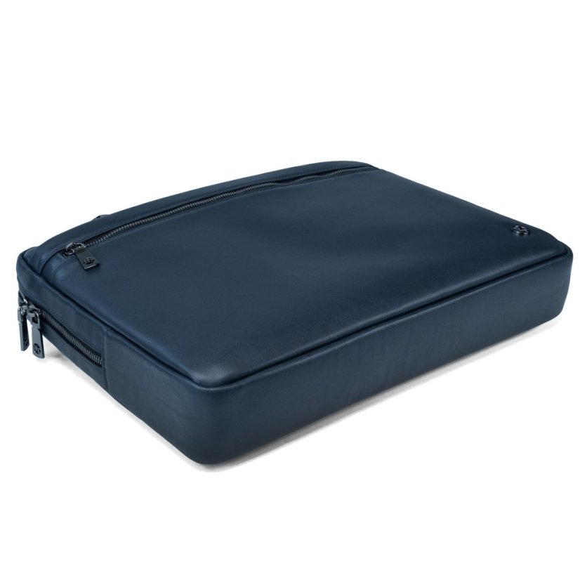 Geantă din piele pentru laptop Genry - albastru