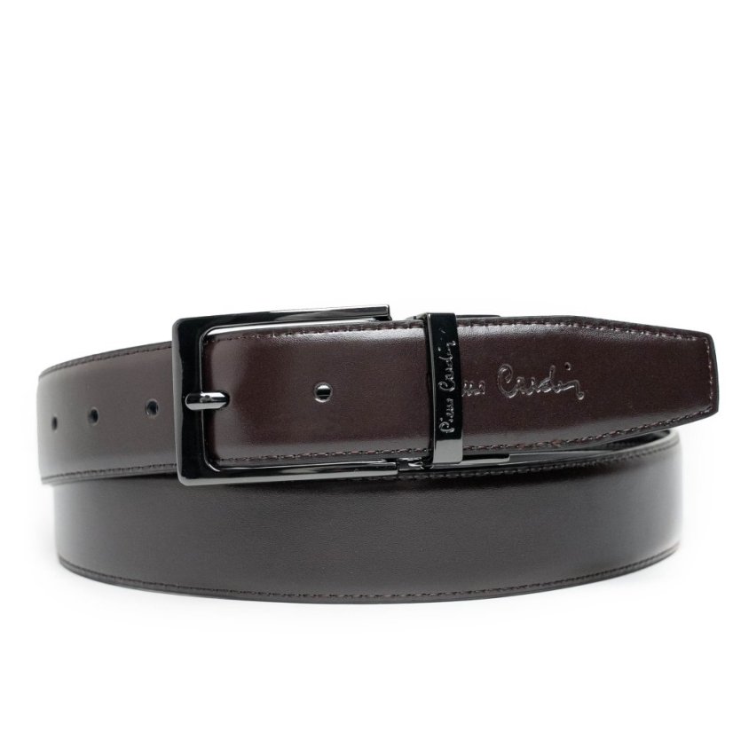 Pierre Cardin f-5 kétoldalas (fekete/barna) bőr öv