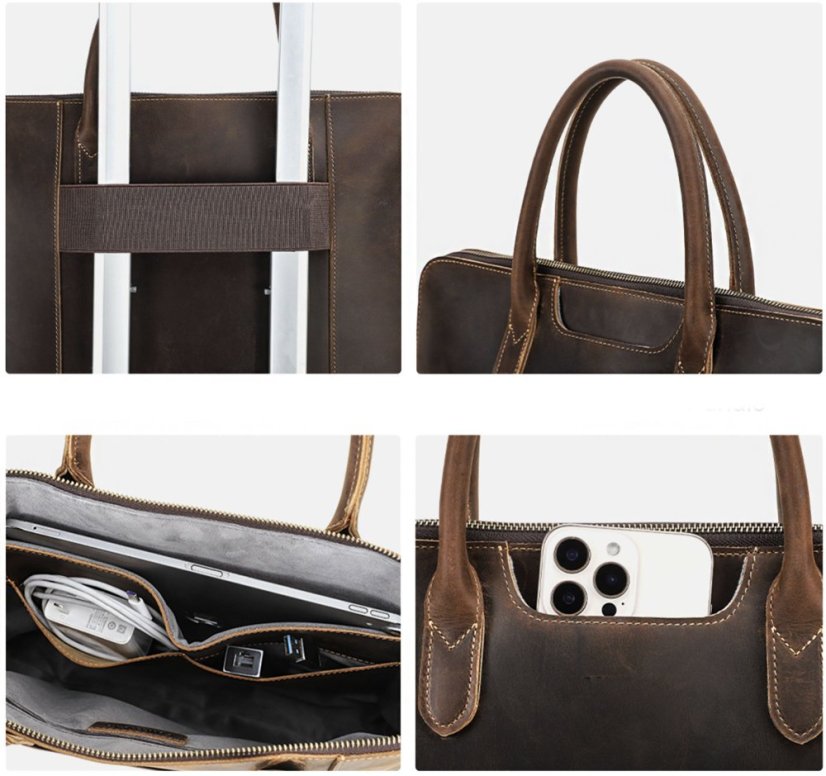 Elegantná kožená aktovka Ventura Slim