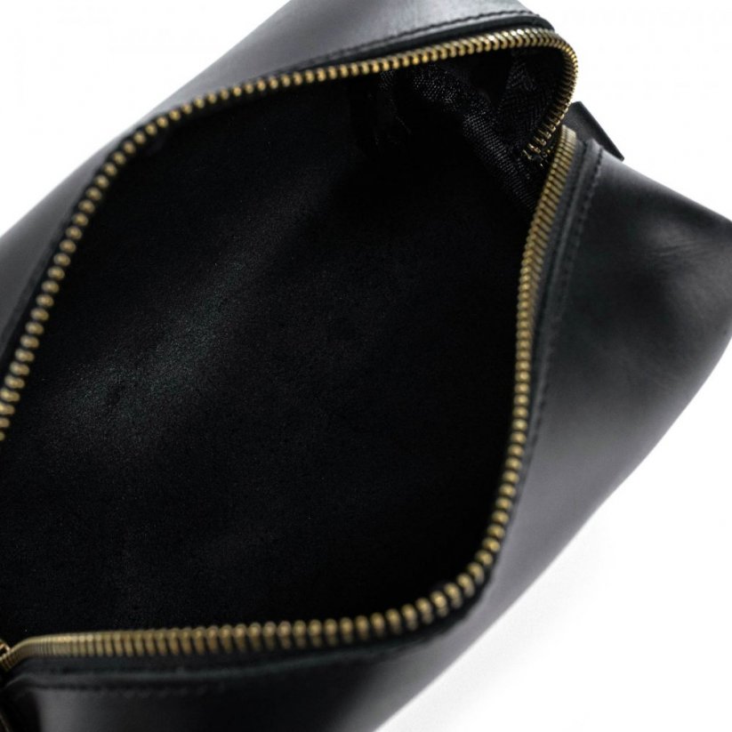 Kožená kozmetická taška Valmio Horez Black