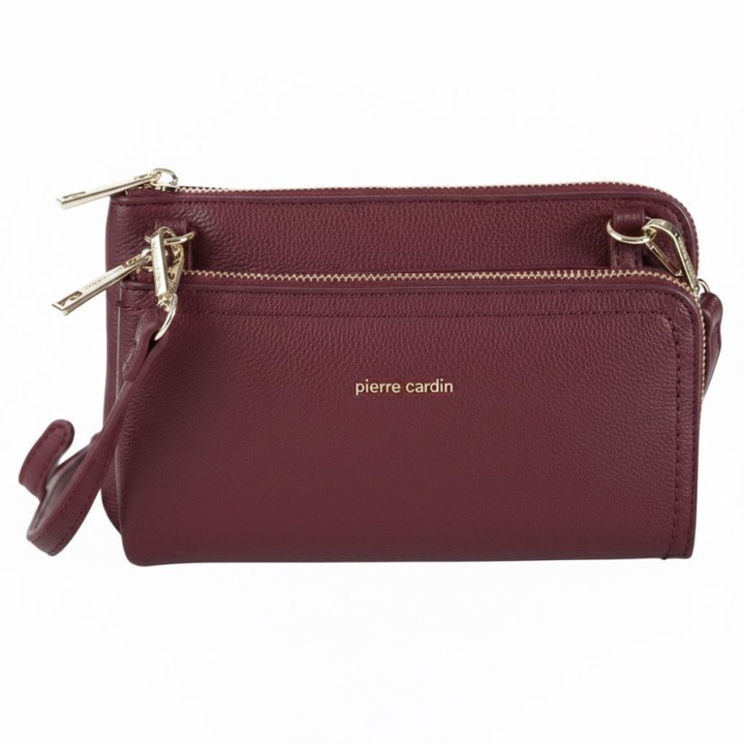 Geantă de damă din piele ecologică PIERRE CARDIN 86575 Bordó
