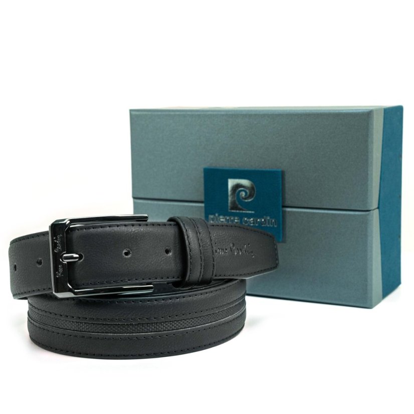 Kožený opasok Pierre Cardin GG25 3346 Black
