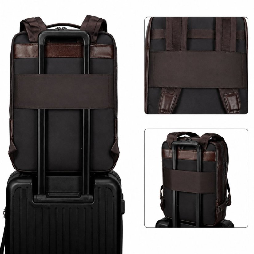 Rucsac din piele de lux Valmio Kordon - maro