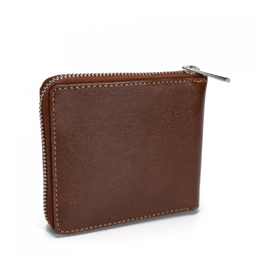 Valmio Brown RFID portofel din piele zip