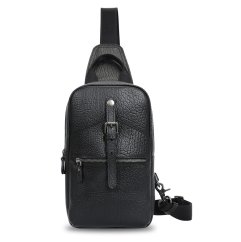 Čierna kožená crossbody taška Valmio Varden