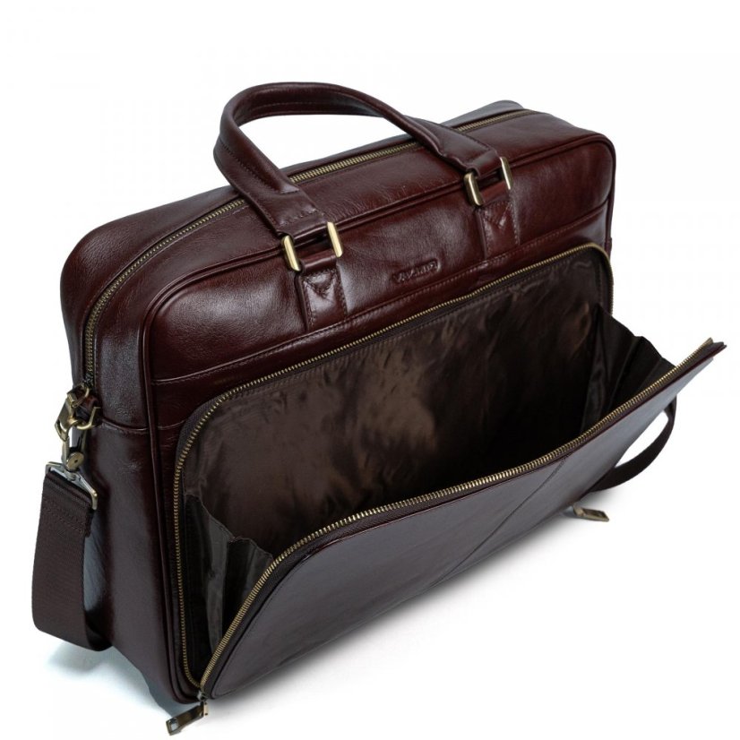 Geantă de bărbați din piele Valmio Comfort - burgundy