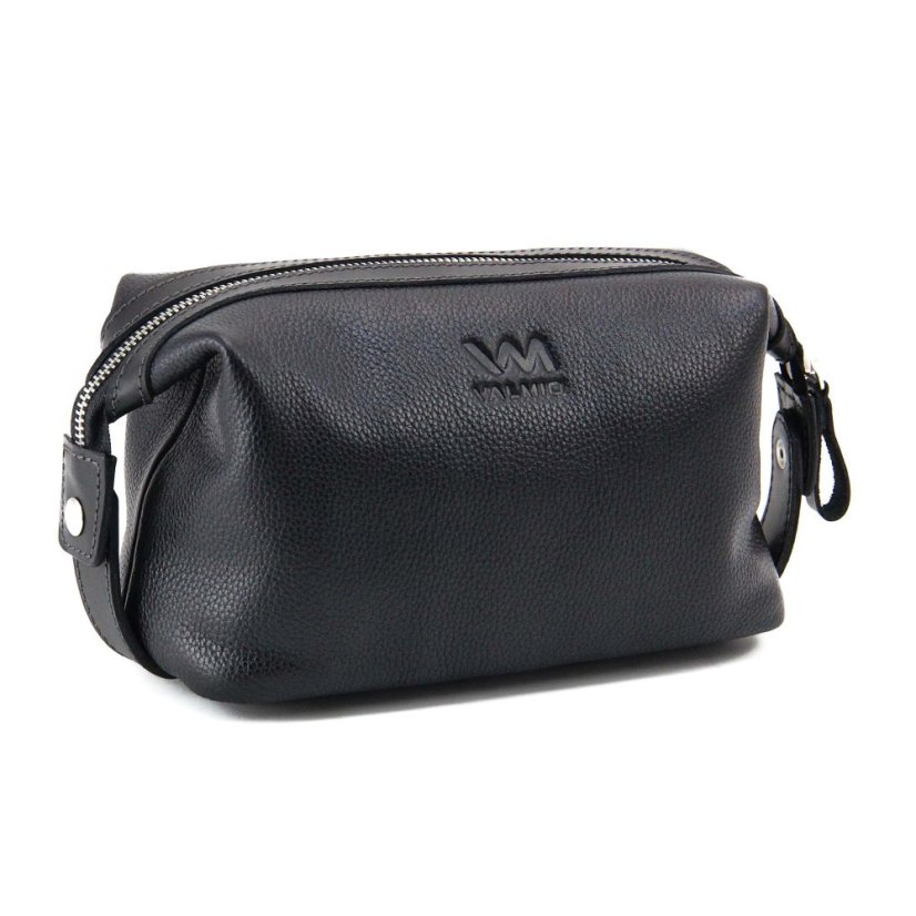 Geantă cosmetică din piele neagră Valmio Trip