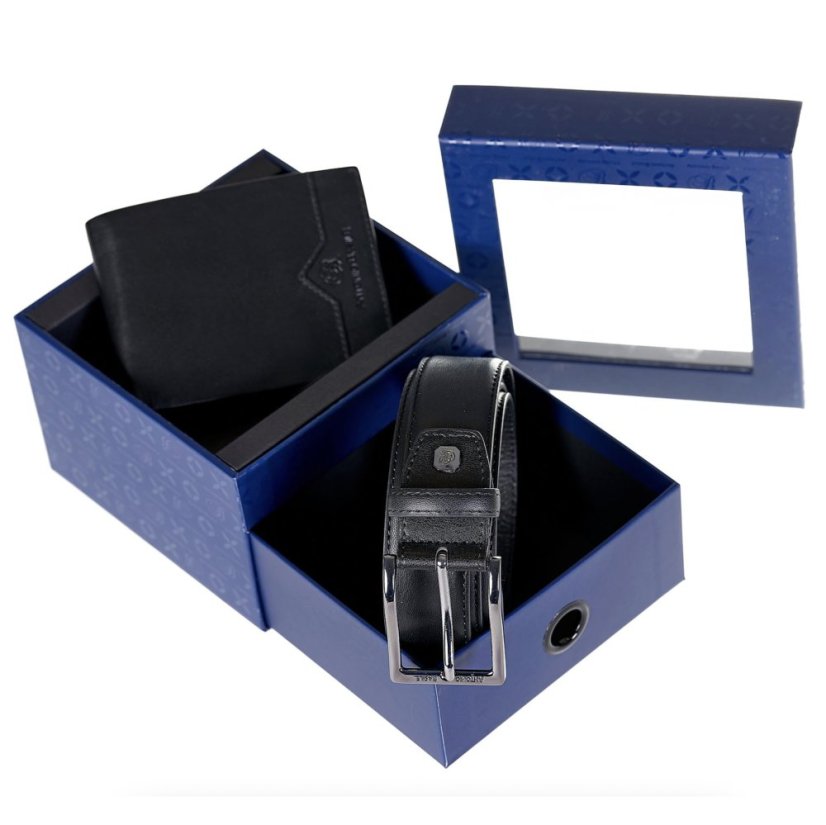 Darčeková súprava - kožená peňaženka a opasok 07 GG12