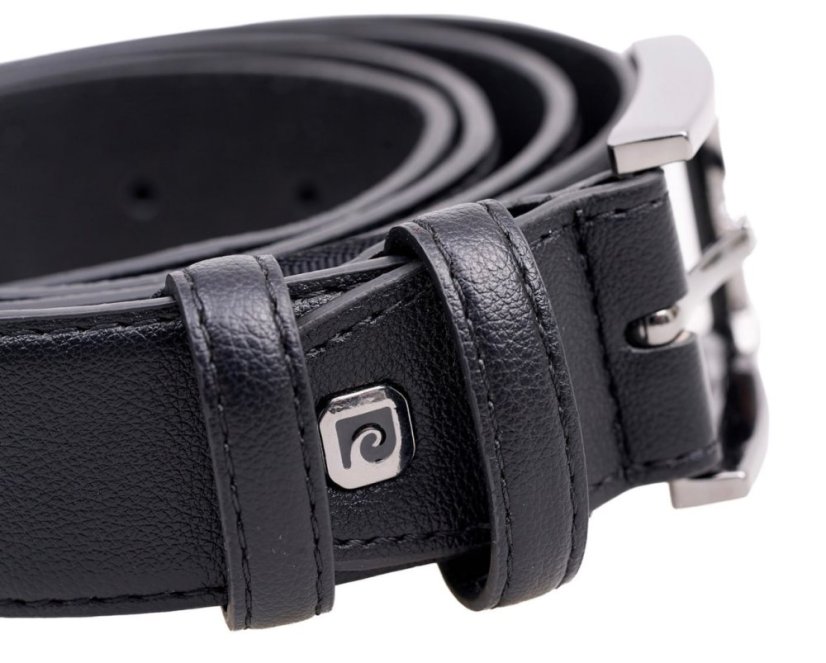 Pánsky kožený opasok Pierre Cardin 2506 NERO