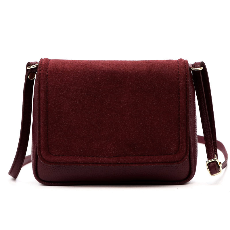 Kožená dámska kabelka LUKA 26-016 BORDO