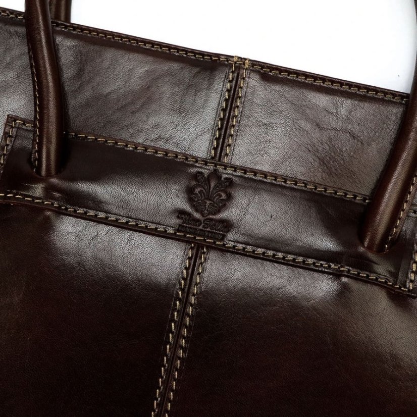 Dámská kožená kabelka 1028 hnedá