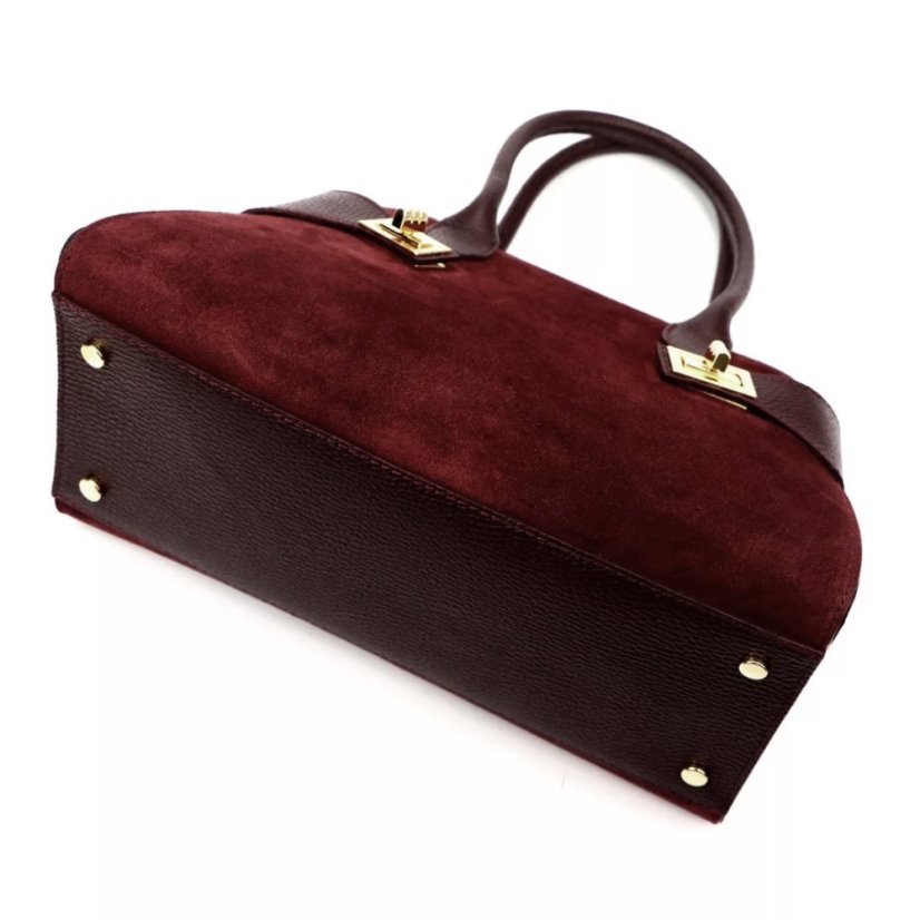 Kožená kabelka Luka 26-006 Bordová