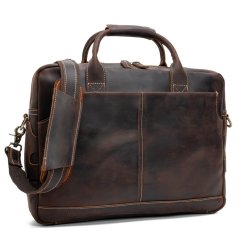 Geantă din piele maro Valmio Rivon