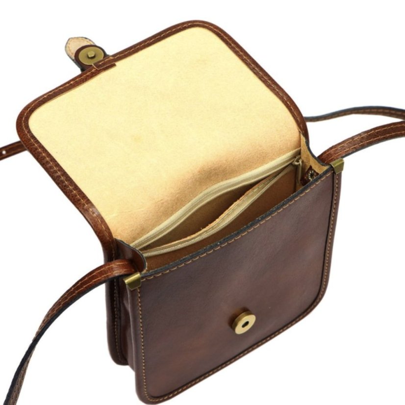 Dámska kožená kabelka FLORENCE 134 hnedá